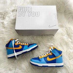 Nike Blue and Yellow Women's Sneakers